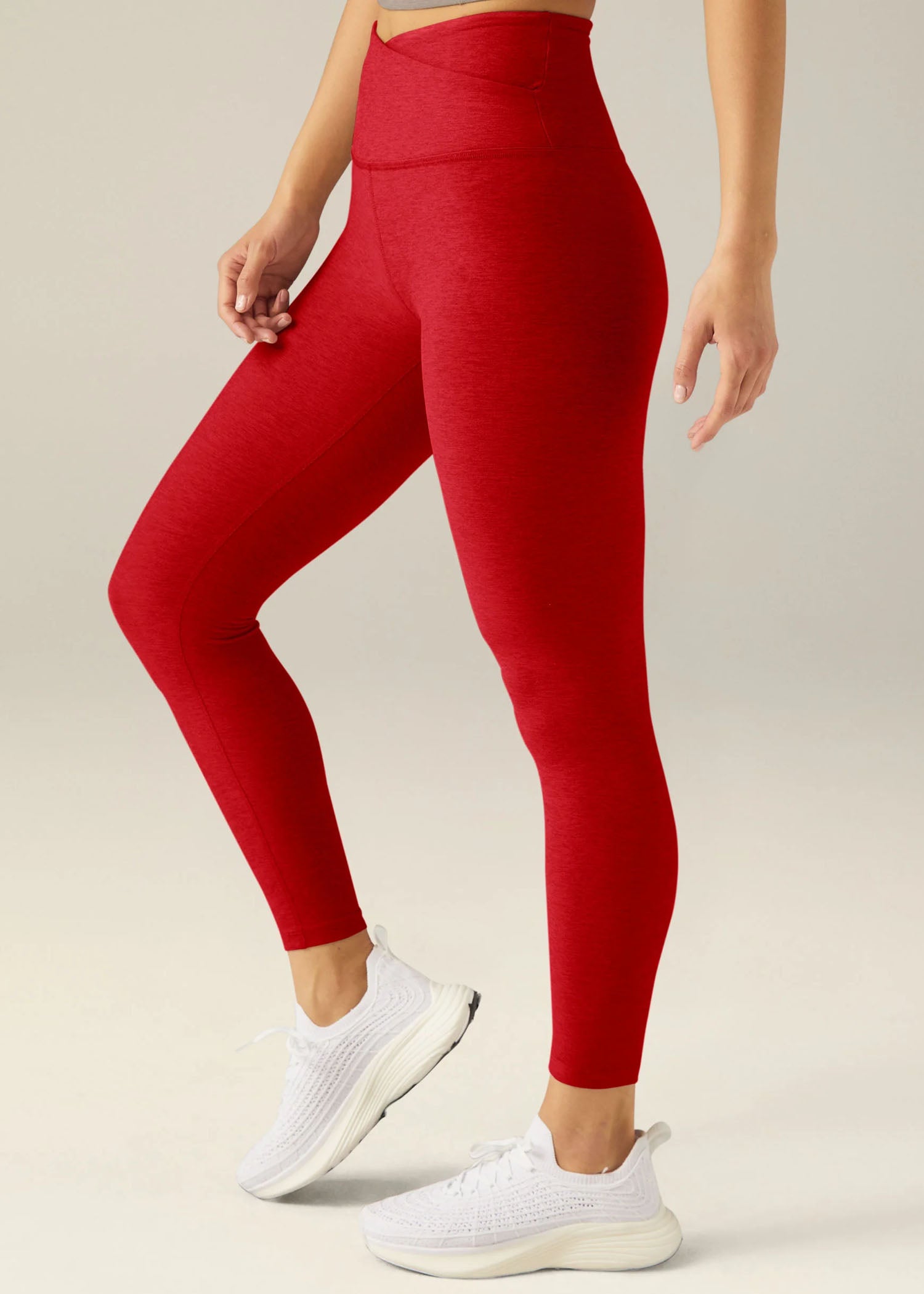 At Your Leisure High-Waisted Midi Legging- Candy Apple Red