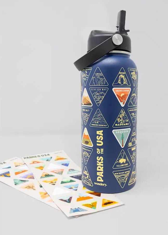 Wondery Parks Of The USA Bucket List Water Bottle – Active Threads