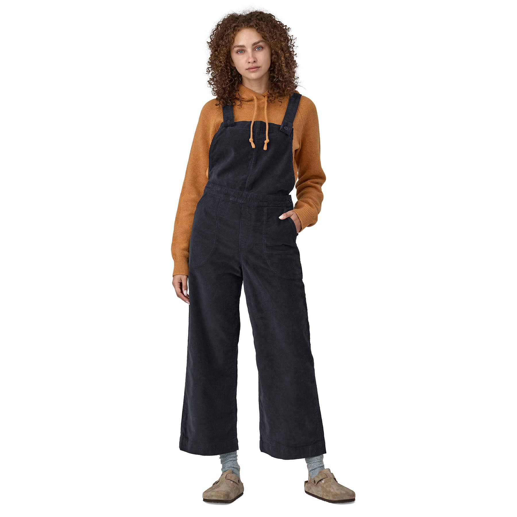 Stand Up Cropped Corduroy Overalls