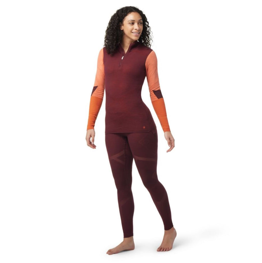 Smartwool Intraknit Thermal Merino Base Layer Colorblock 1/4 Zip - Womens, FREE SHIPPING in Canada
