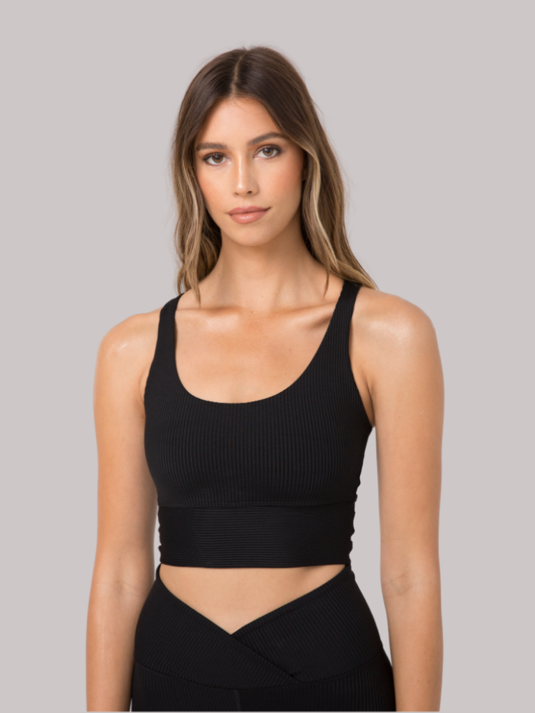 Sports Bras Ribbed Gym Bra- Black YEAR OF OURS